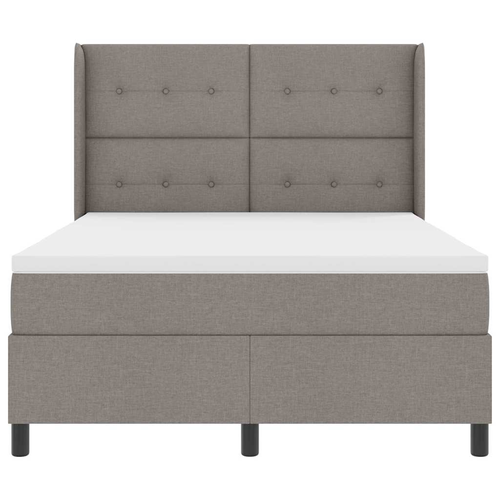 LED Box Spring Bed met matras Taupe 140 x 200 cm Stof – afbeelding 8