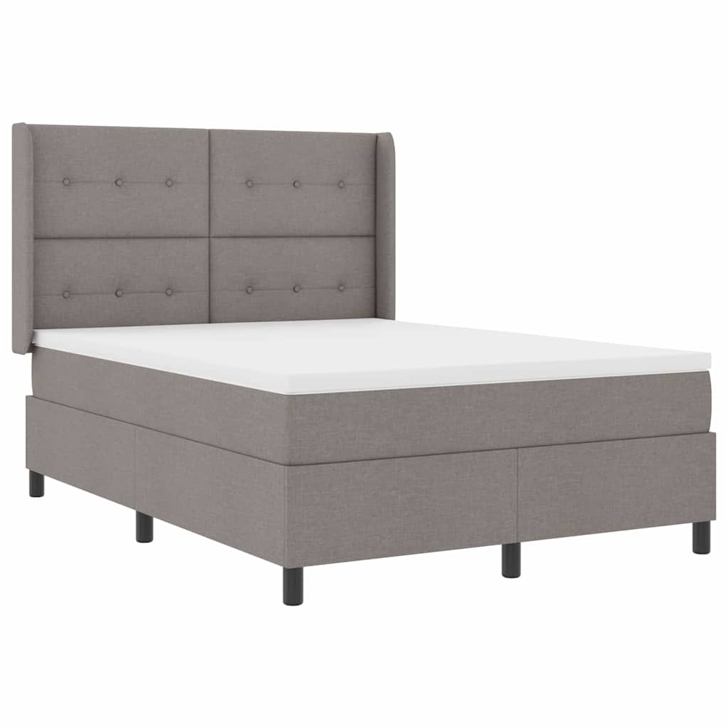 LED Box Spring Bed met hoofdeinde Taupe 160 x 200 cm Stof – afbeelding 2
