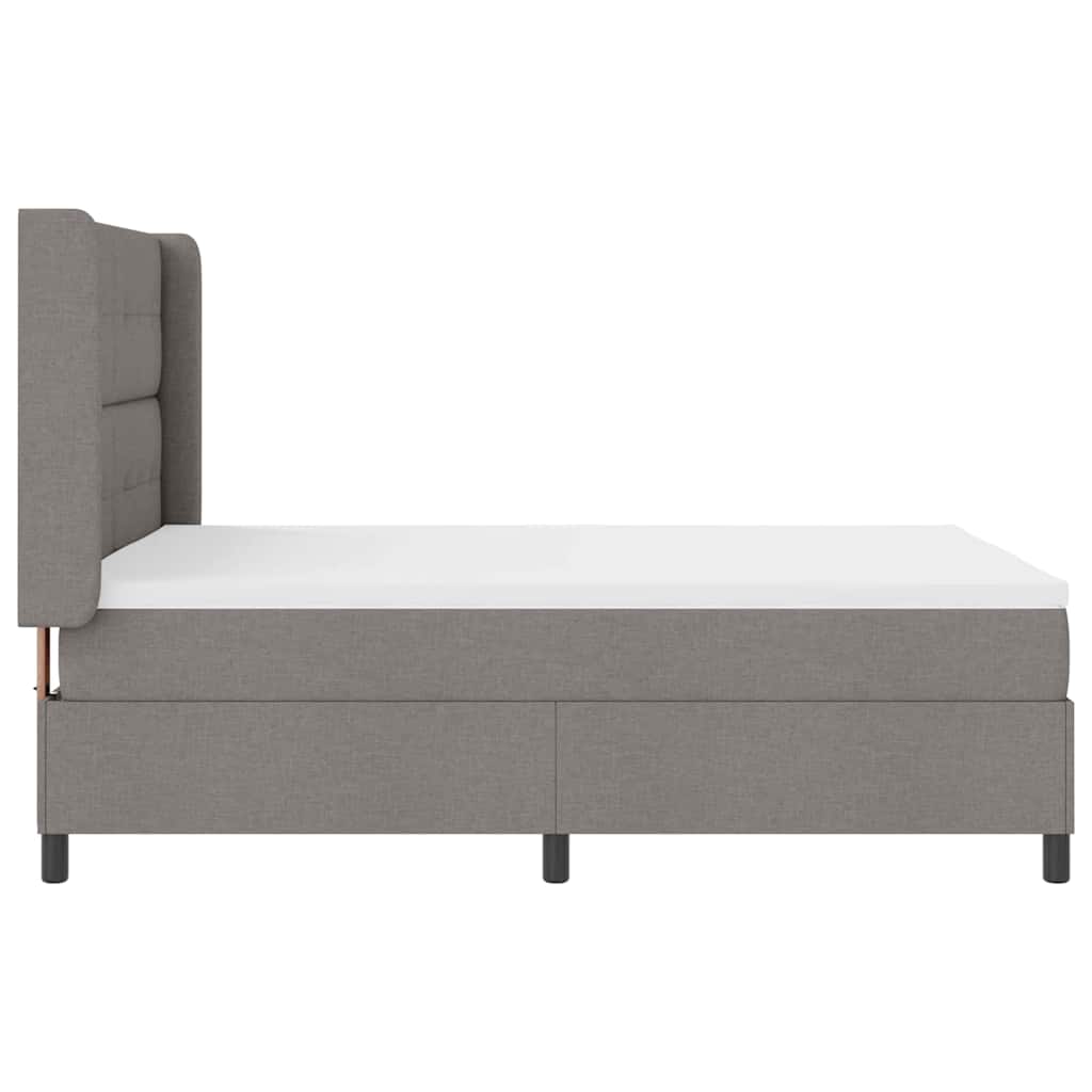 LED Box Spring Bed met hoofdeinde Taupe 160 x 200 cm Stof – afbeelding 9