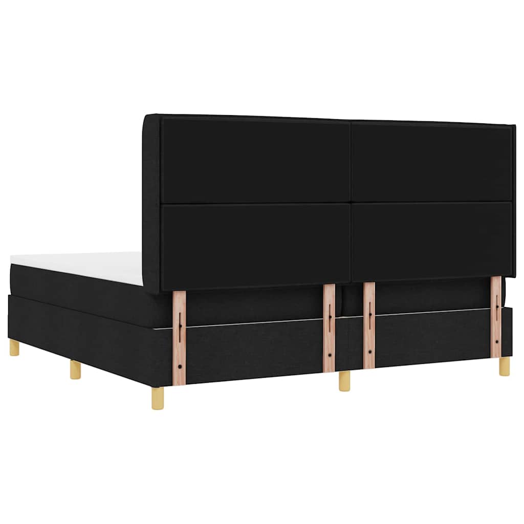 Boxspringbed met matras met LED Zwart 200 x 200 cm Stof – afbeelding 10