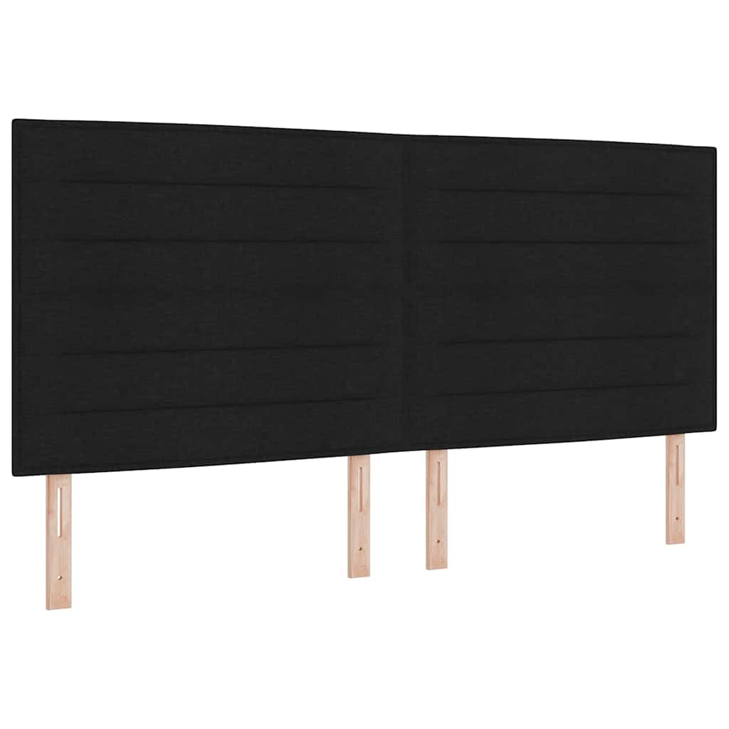 Boxspringbed met matras met LED Zwart 200 x 200 cm Stof – afbeelding 6