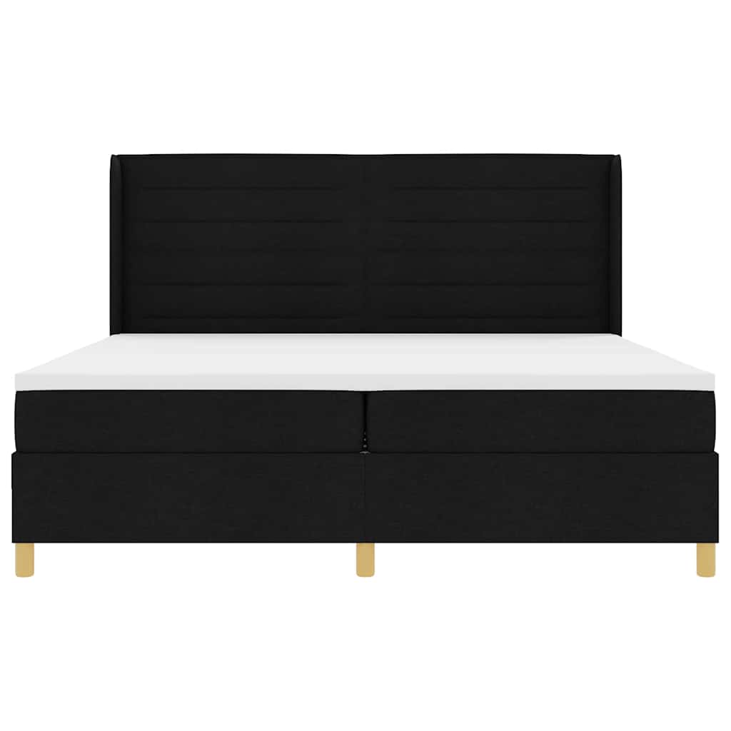 Boxspringbed met matras met LED Zwart 200 x 200 cm Stof – afbeelding 8