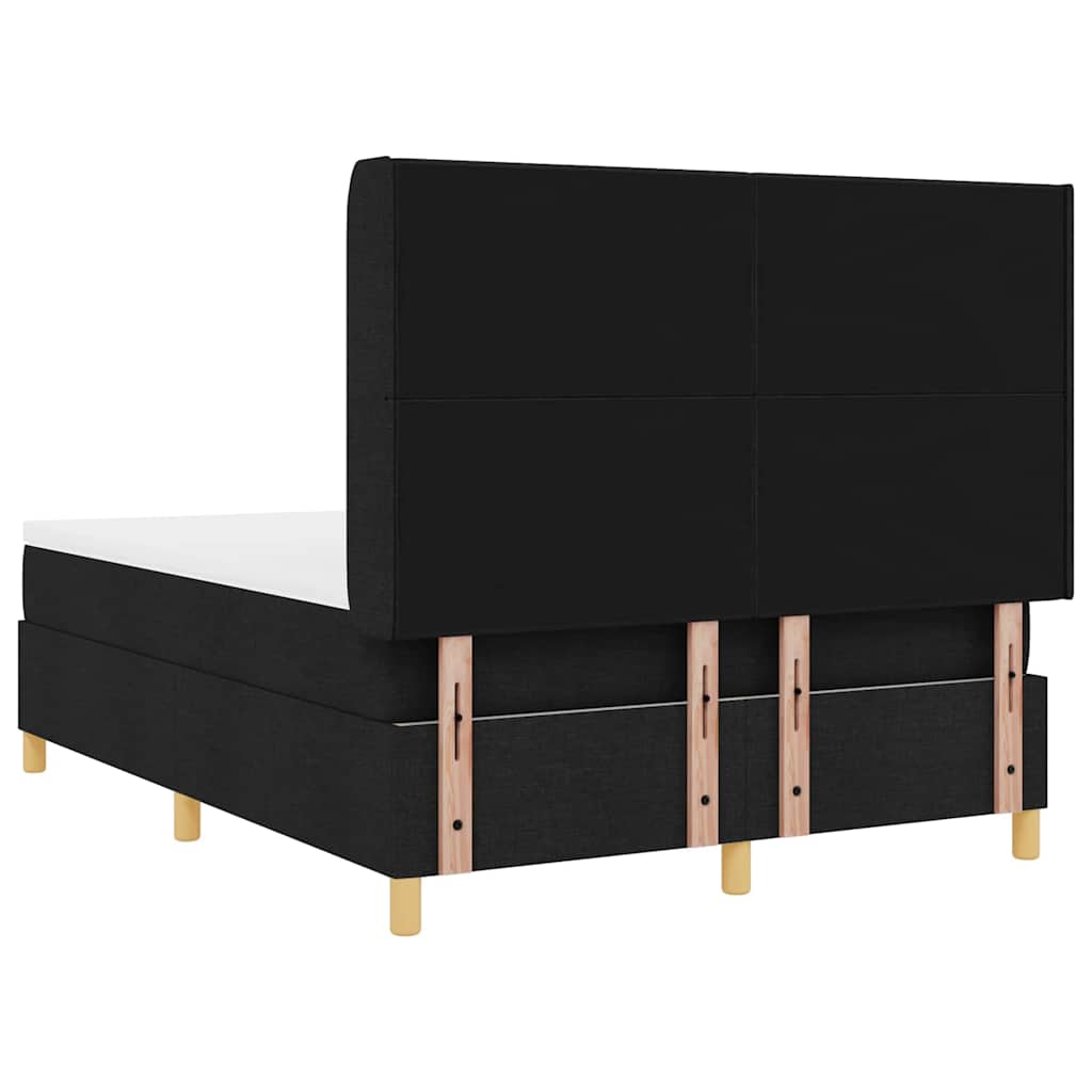 Boxspringbed met LED-stripverlichting Zwart 140 x 200 cm Stof – afbeelding 10