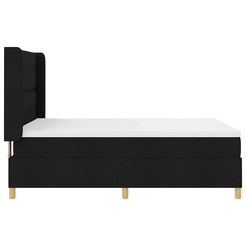 Boxspringbed met LED-stripverlichting Zwart 140 x 200 cm Stof – afbeelding 9
