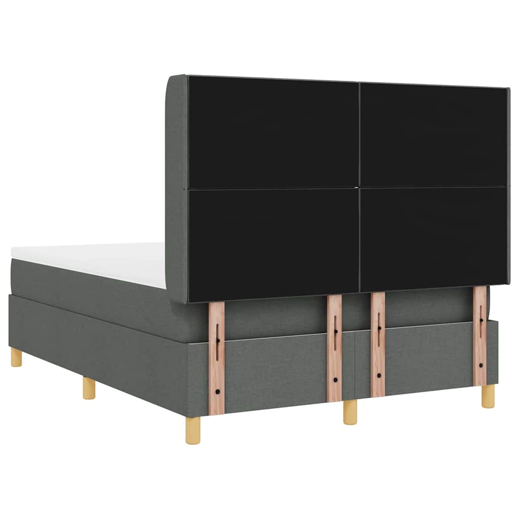 Boxspringbed met LED-stripverlichting Grijs 160 x 200 cm Stof – afbeelding 10