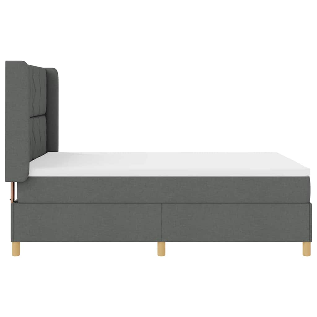 Boxspringbed met LED-stripverlichting Grijs 160 x 200 cm Stof – afbeelding 9