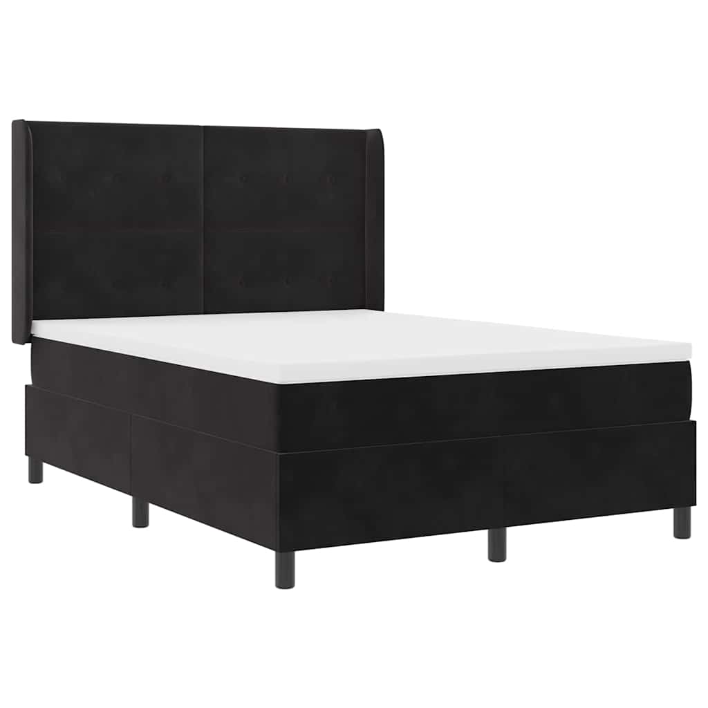 Boxspringbed met hoofdeinde Zwart 160 x 200 cm Fluweel – afbeelding 2