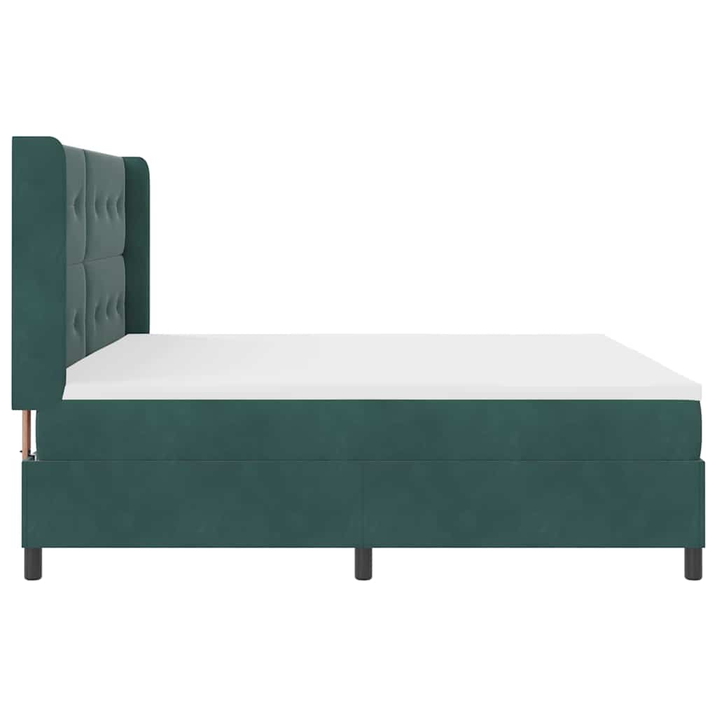 Boxspringbed met hoofdeinde Donkergroen 200 x 200 cm Fluweel – afbeelding 9