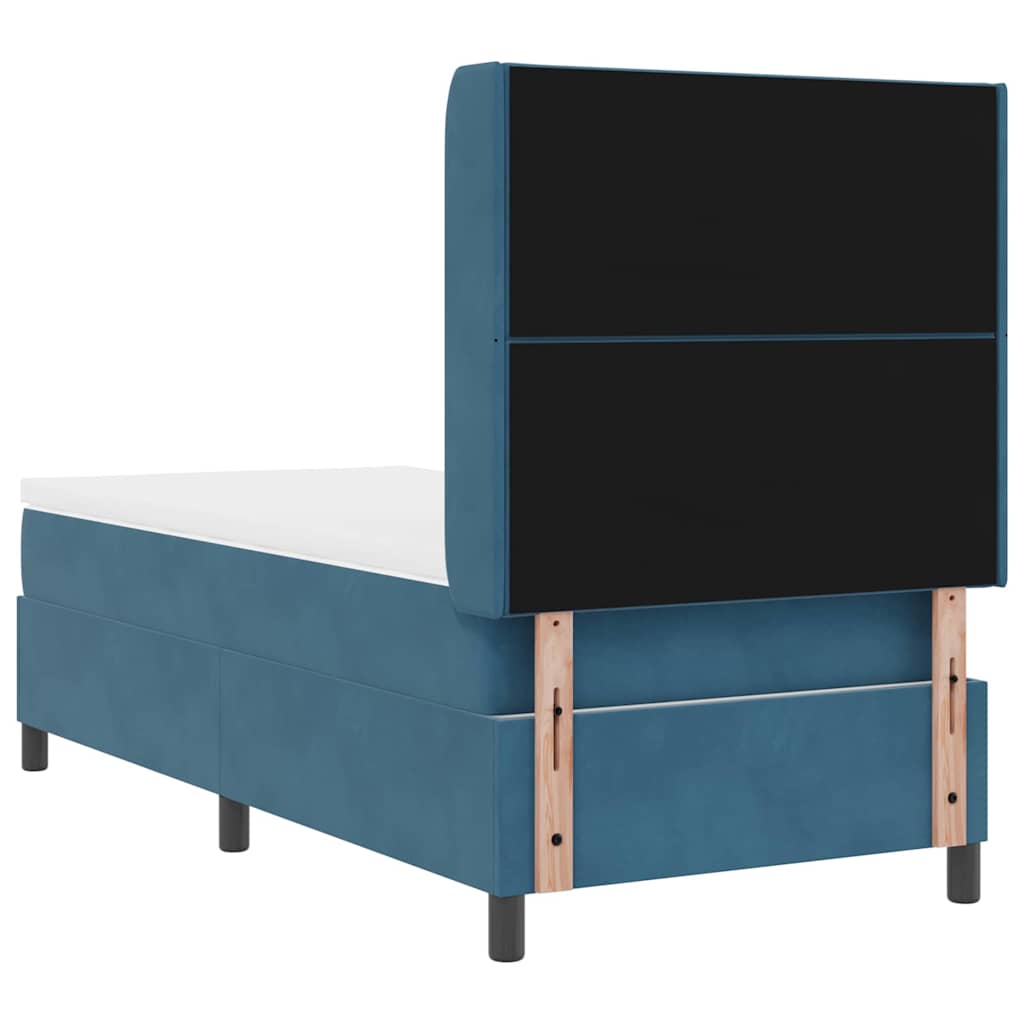 Boxspringbed met LED-stripverlichting Blauw 90 x 200 cm Fluweel – afbeelding 10