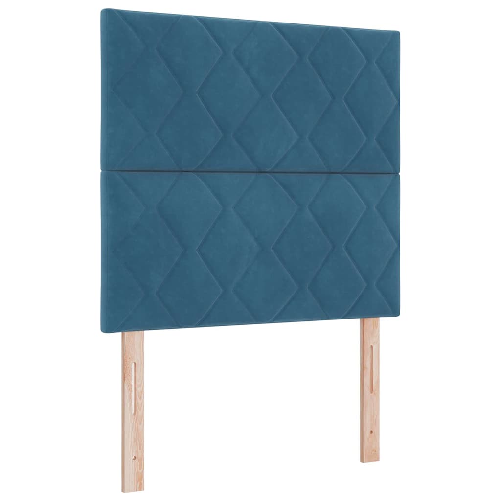 Boxspringbed met hoofdeinde Blauw 100 x 200 cm Fluweel – afbeelding 7