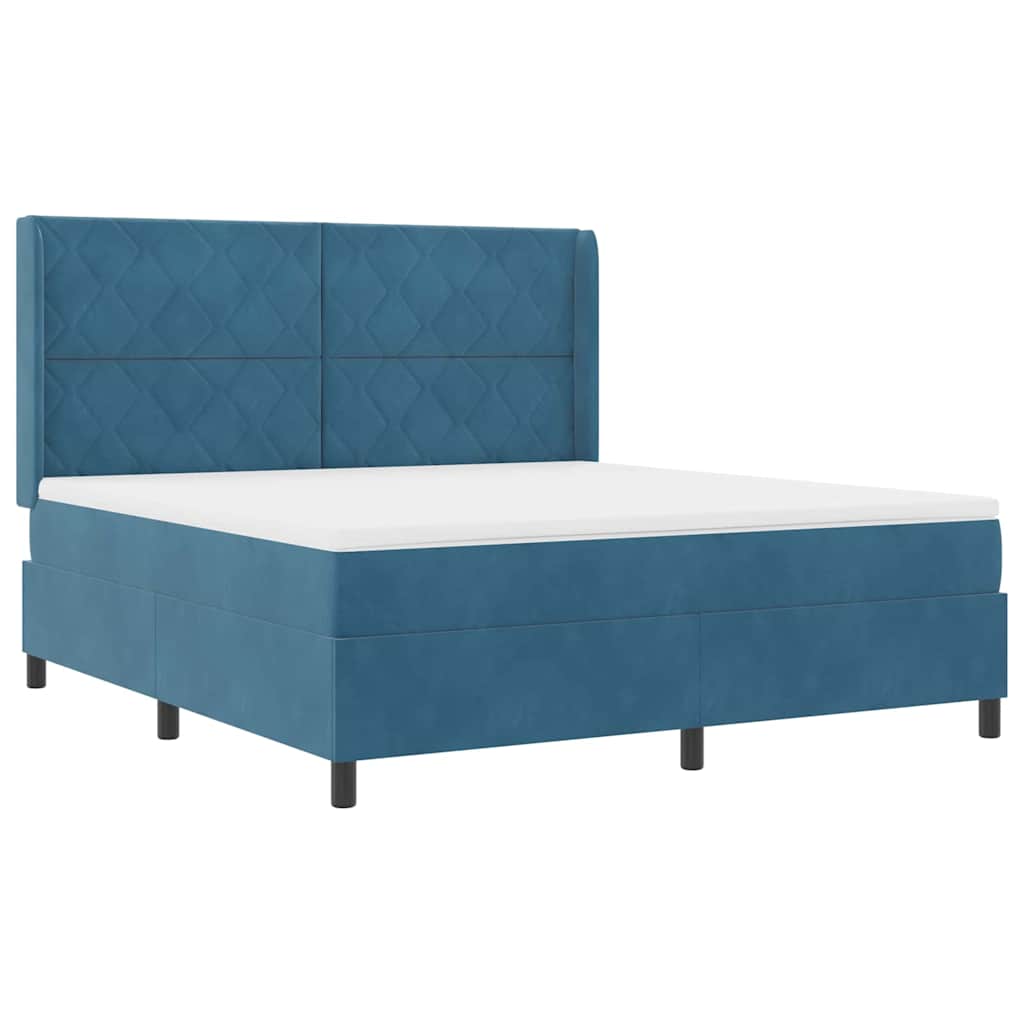 Boxspringbed met hoofdeinde Blauw 180 x 200 cm Fluweel – afbeelding 2