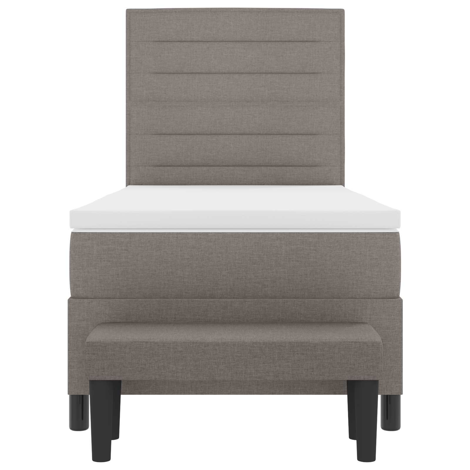 Boxspringbed met hoofdeinde Taupe 80 x 200 cm Stof – afbeelding 2