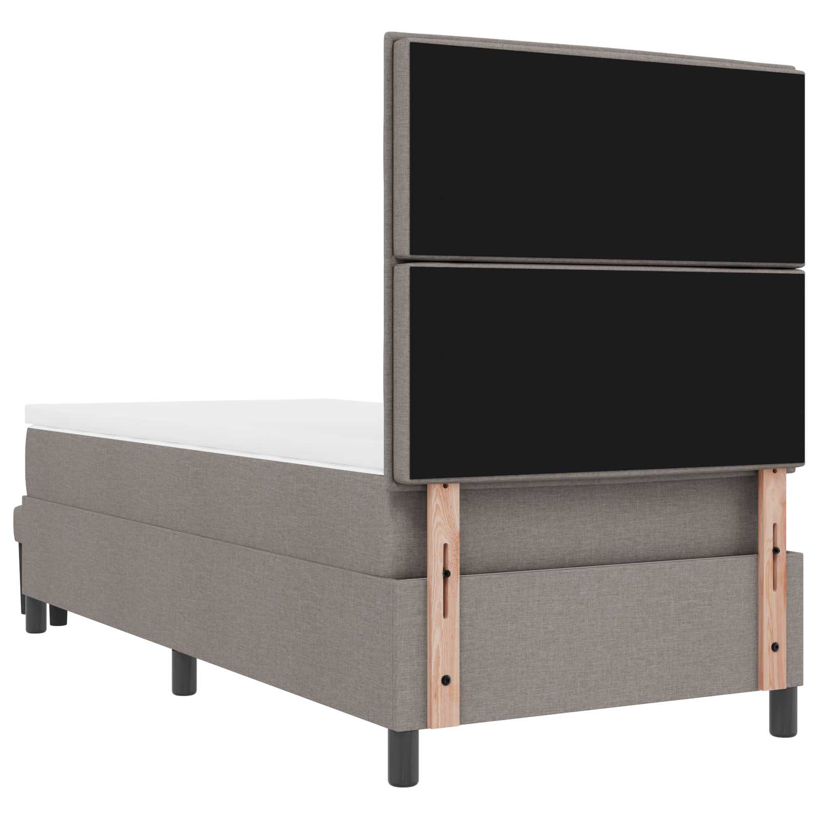 Boxspringbed met hoofdeinde Taupe 80 x 200 cm Stof – afbeelding 4