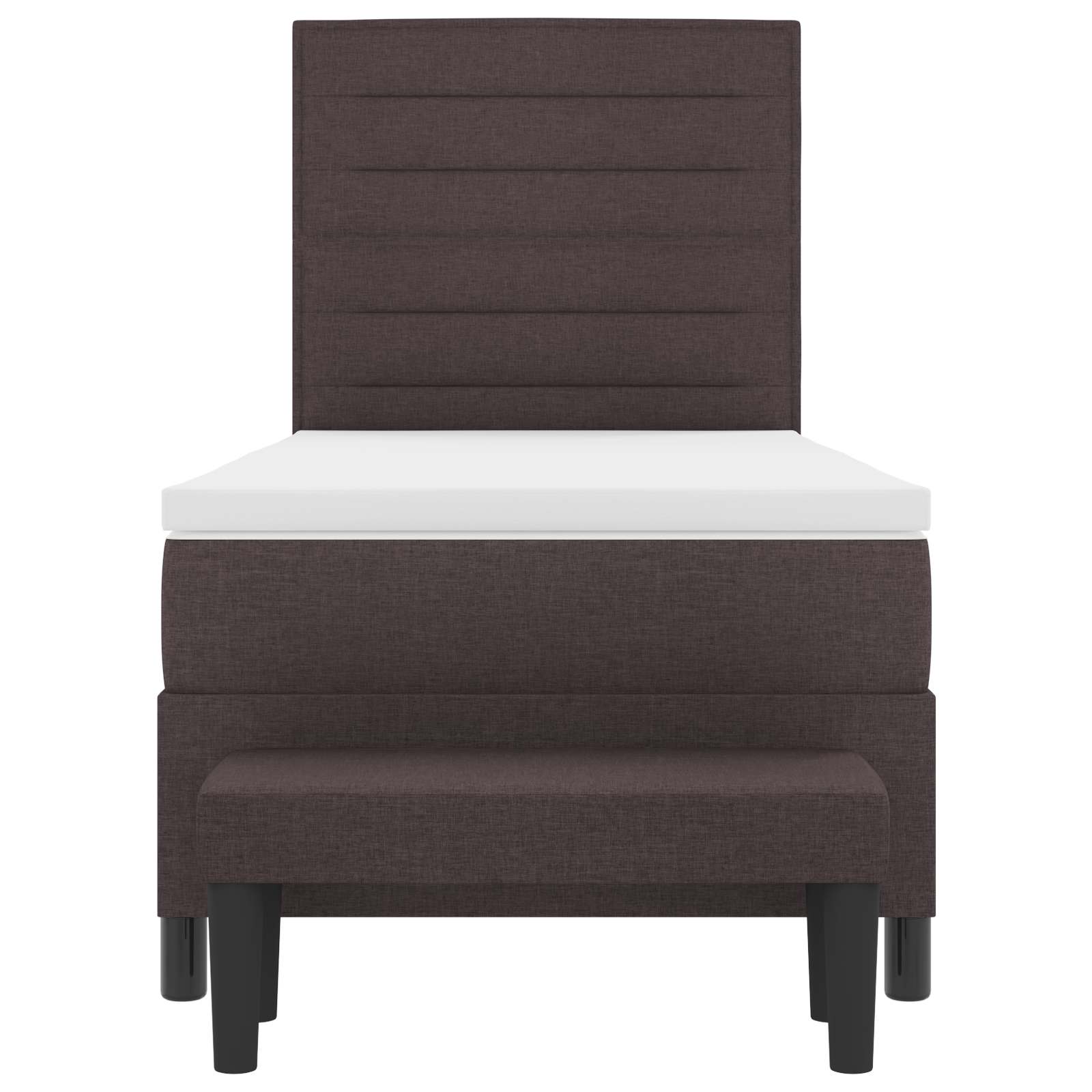 Boxspringbed met hoofdeinde Donkerbruin 90 x 190 cm Stof – afbeelding 2