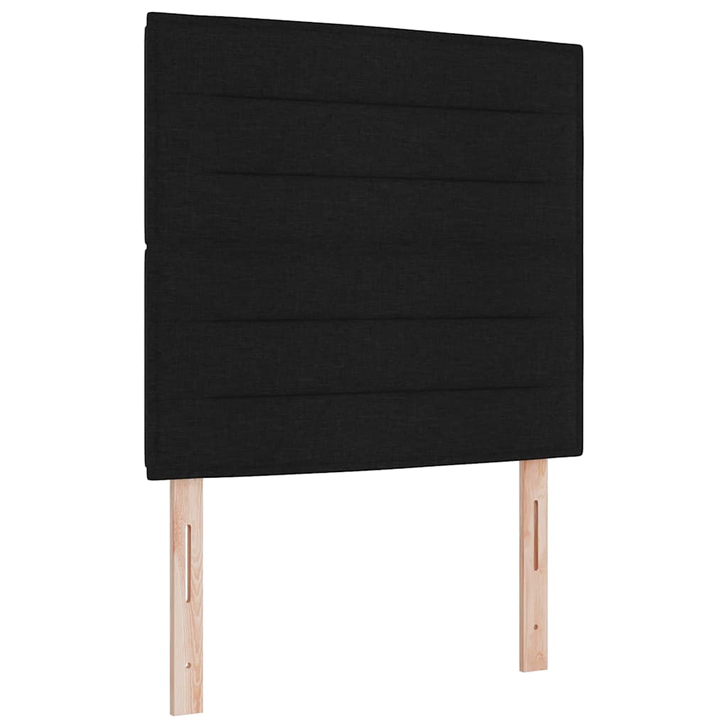 Boxspringbed met kussen met hoofdeinde Zwart 90 x 200 cm Stof – afbeelding 6