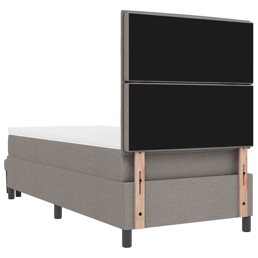 Boxspringbed met hoofdeinde Taupe 90 x 200 cm Stof – afbeelding 10