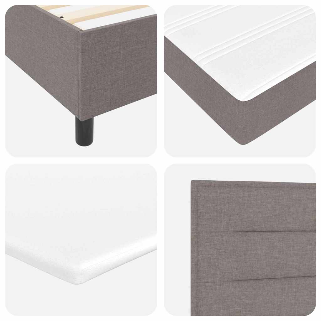 Boxspringbed met hoofdeinde Taupe 90 x 200 cm Stof – afbeelding 11