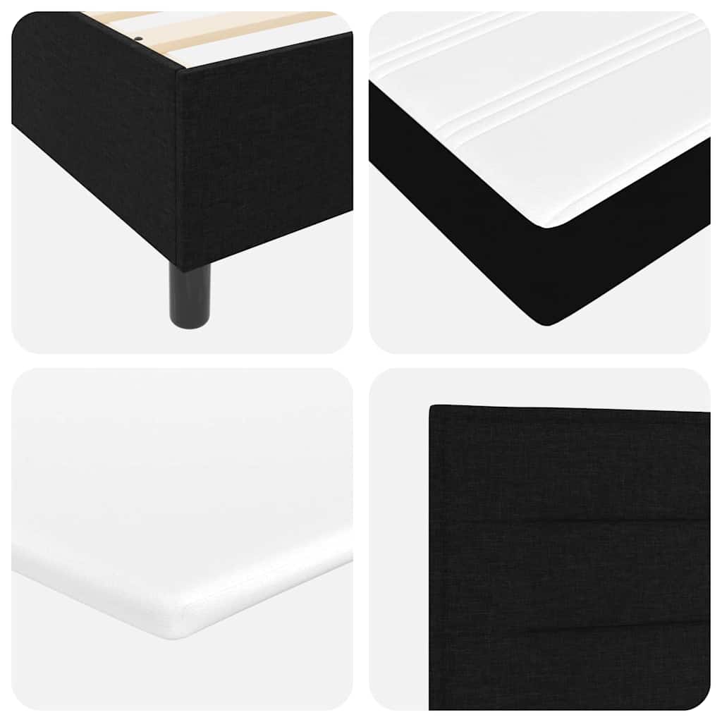 Boxspringbed met hoofdeinde Zwart 100 x 200 cm Stof – afbeelding 11