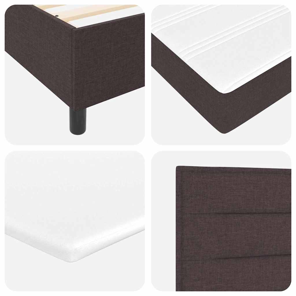 Boxspringbed met hoofdeinde Donkerbruin 100 x 200 cm Stof – afbeelding 11