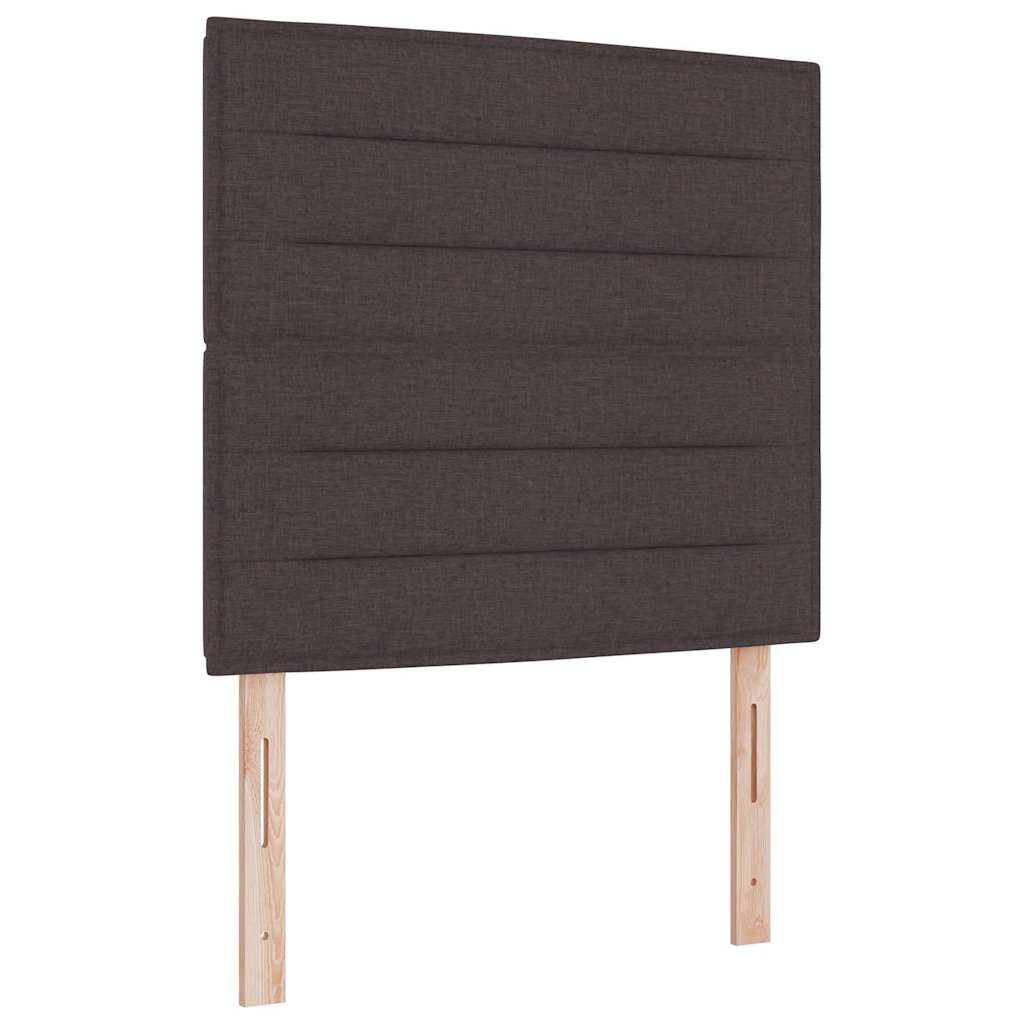 Boxspringbed met hoofdeinde Donkerbruin 100 x 200 cm Stof – afbeelding 6