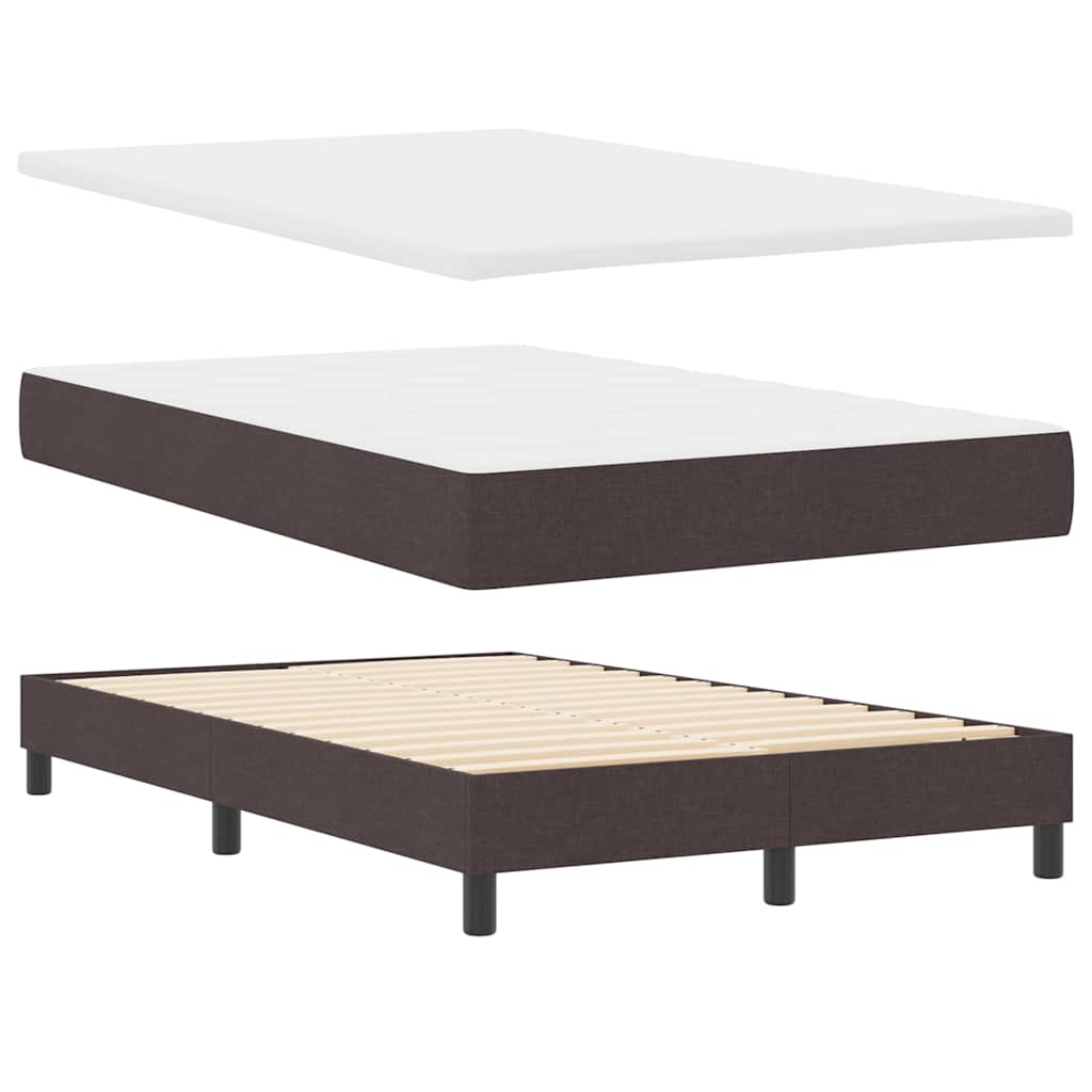 Boxspringbed met hoofdeinde Donkerbruin 120 x 190 cm Stof – afbeelding 4