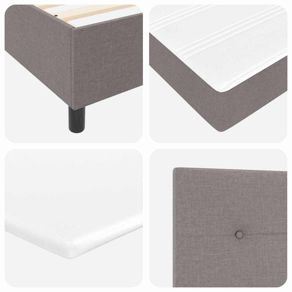 Boxspringbed met hoofdeinde Taupe 80 x 200 cm Stof – afbeelding 11