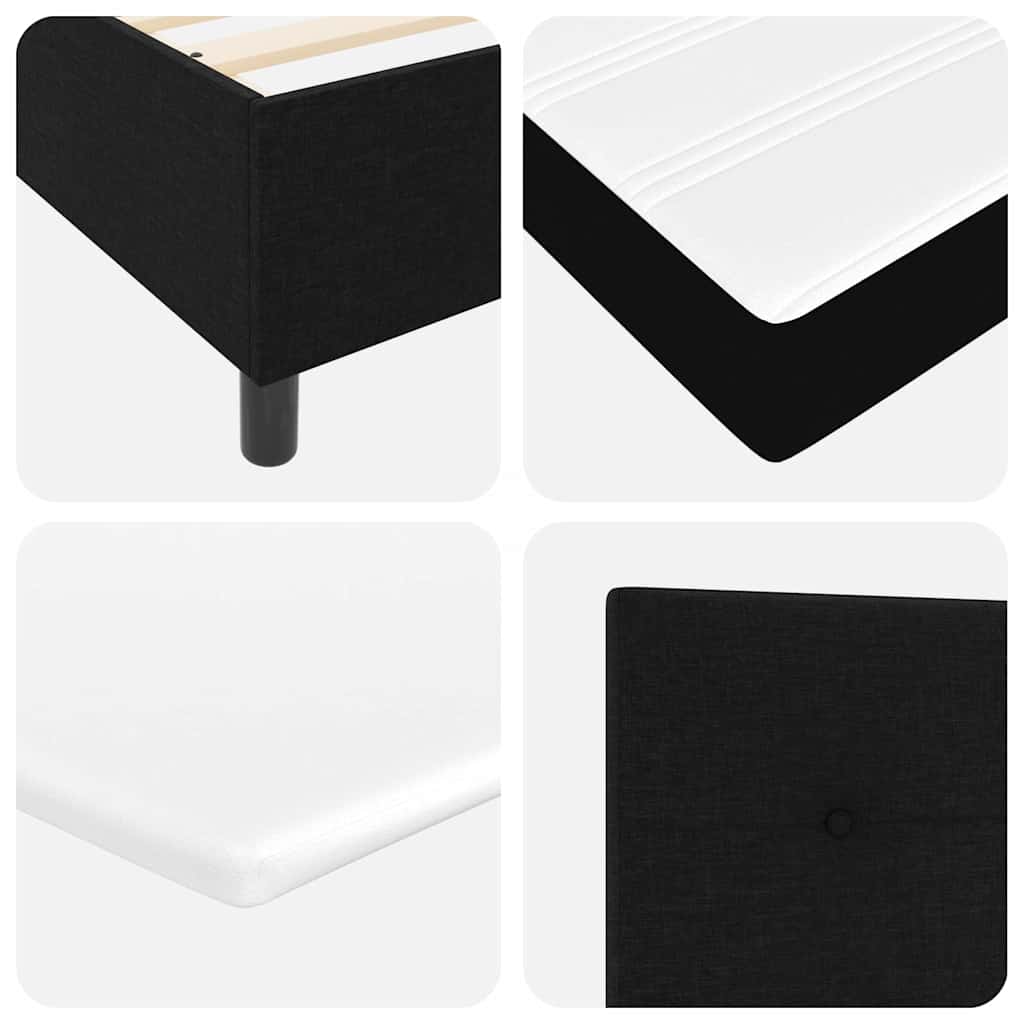 Boxspringbed met hoofdeinde Zwart 90 x 190 cm Stof – afbeelding 11