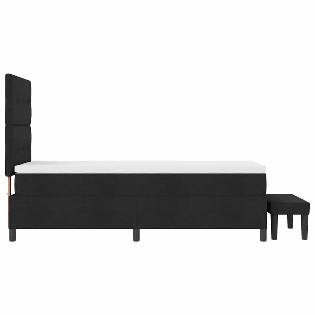 Boxspringbed met hoofdeinde Zwart 90 x 190 cm Stof – afbeelding 9