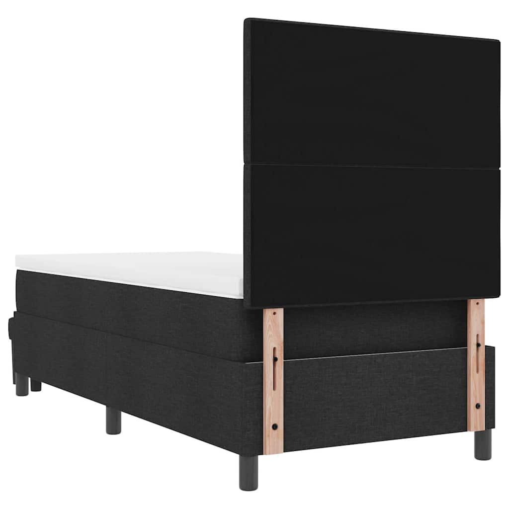 Boxspringbed met hoofdeinde Zwart 90 x 200 cm Stof – afbeelding 10