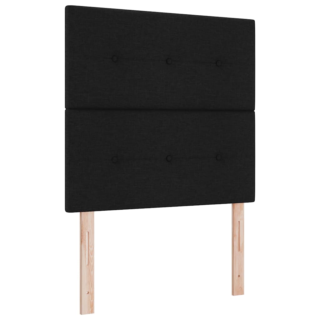 Boxspringbed met hoofdeinde Zwart 90 x 200 cm Stof – afbeelding 5