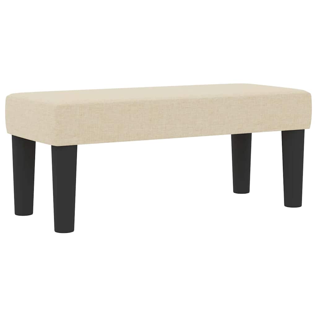 Boxspringbed met hoofdeinde Crème 90 x 200 cm Stof – afbeelding 5