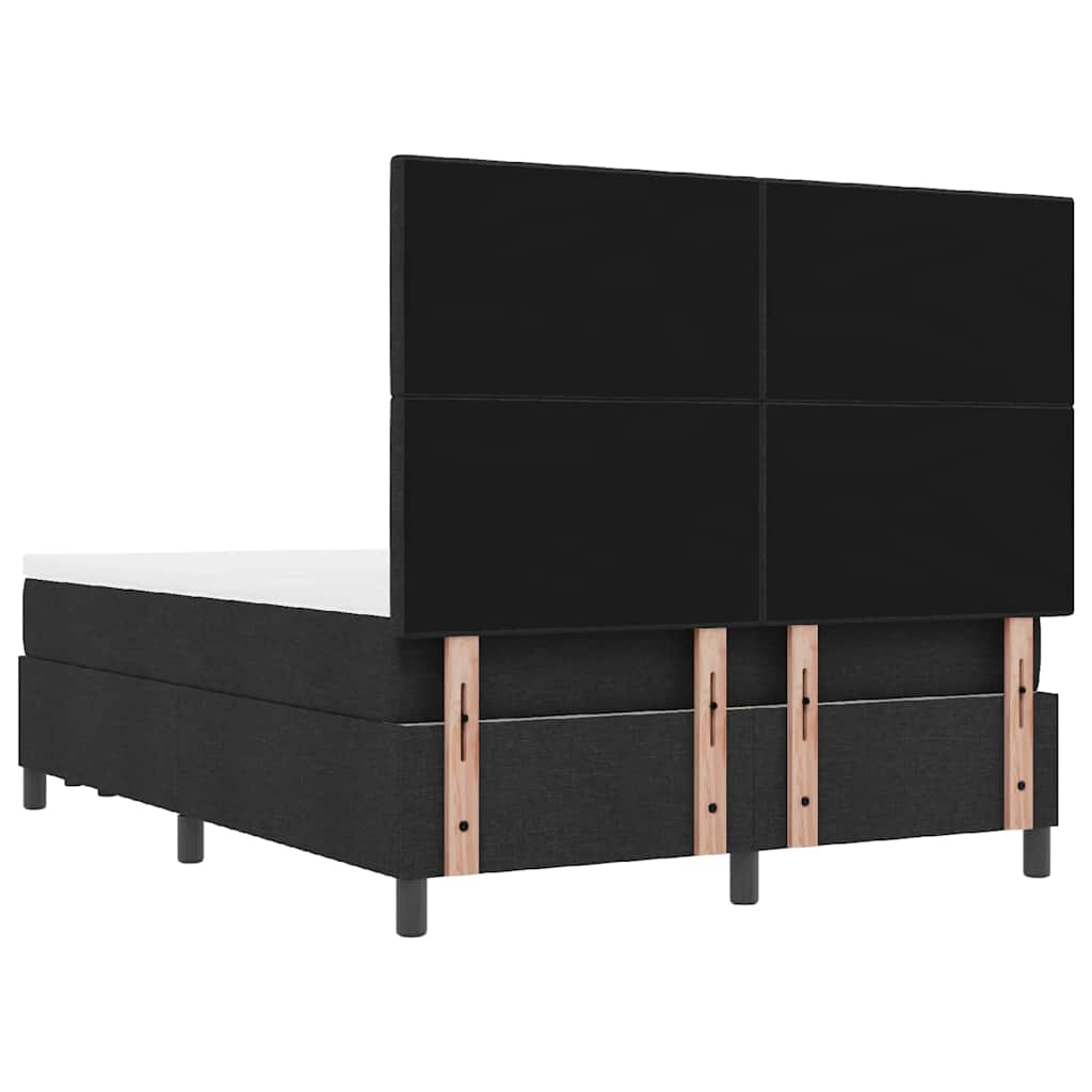 Boxspringbed met hoofdeinde Zwart 140 x 200 cm Stof – afbeelding 10