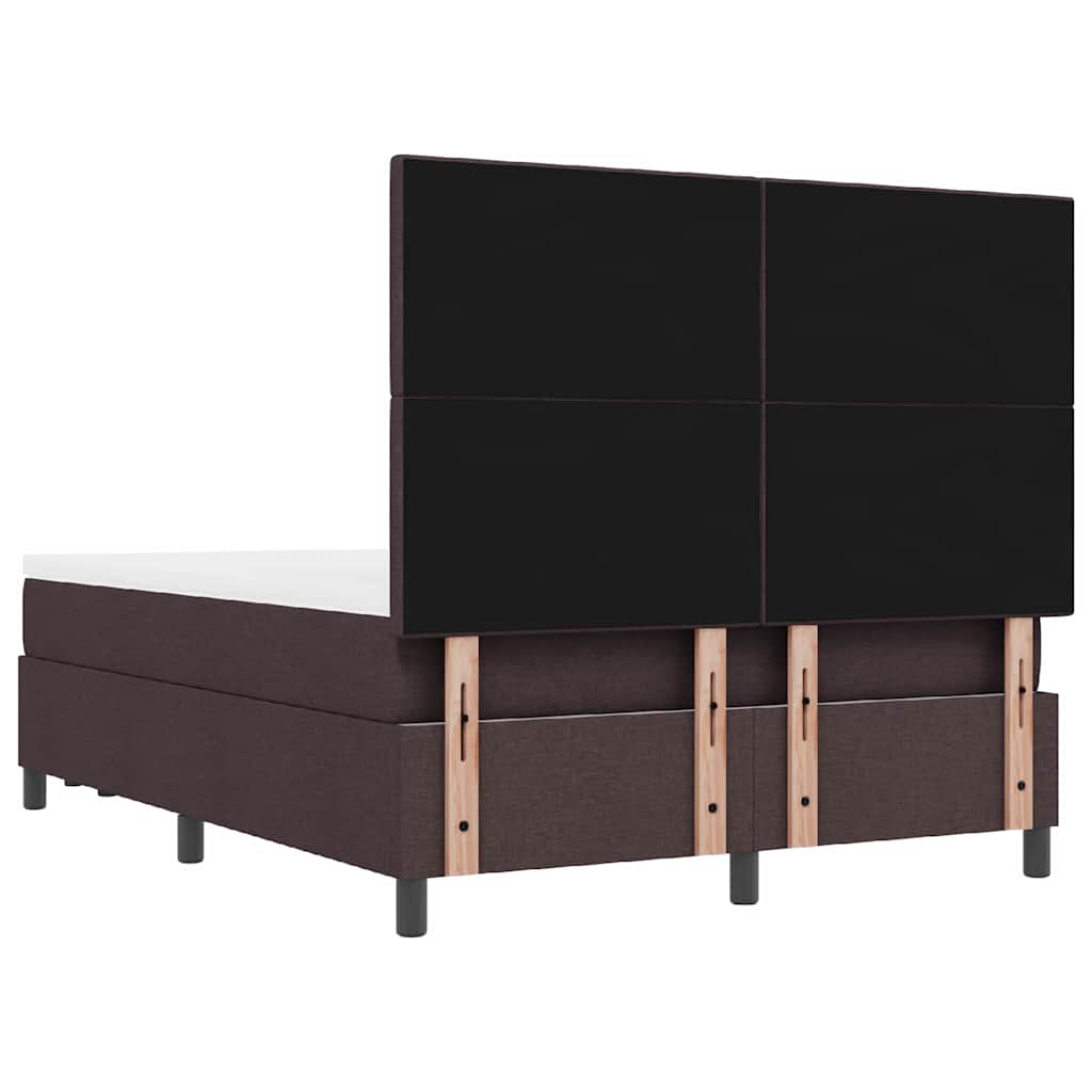 Boxspringbed met hoofdeinde Donkerbruin 140 x 200 cm Stof – afbeelding 10