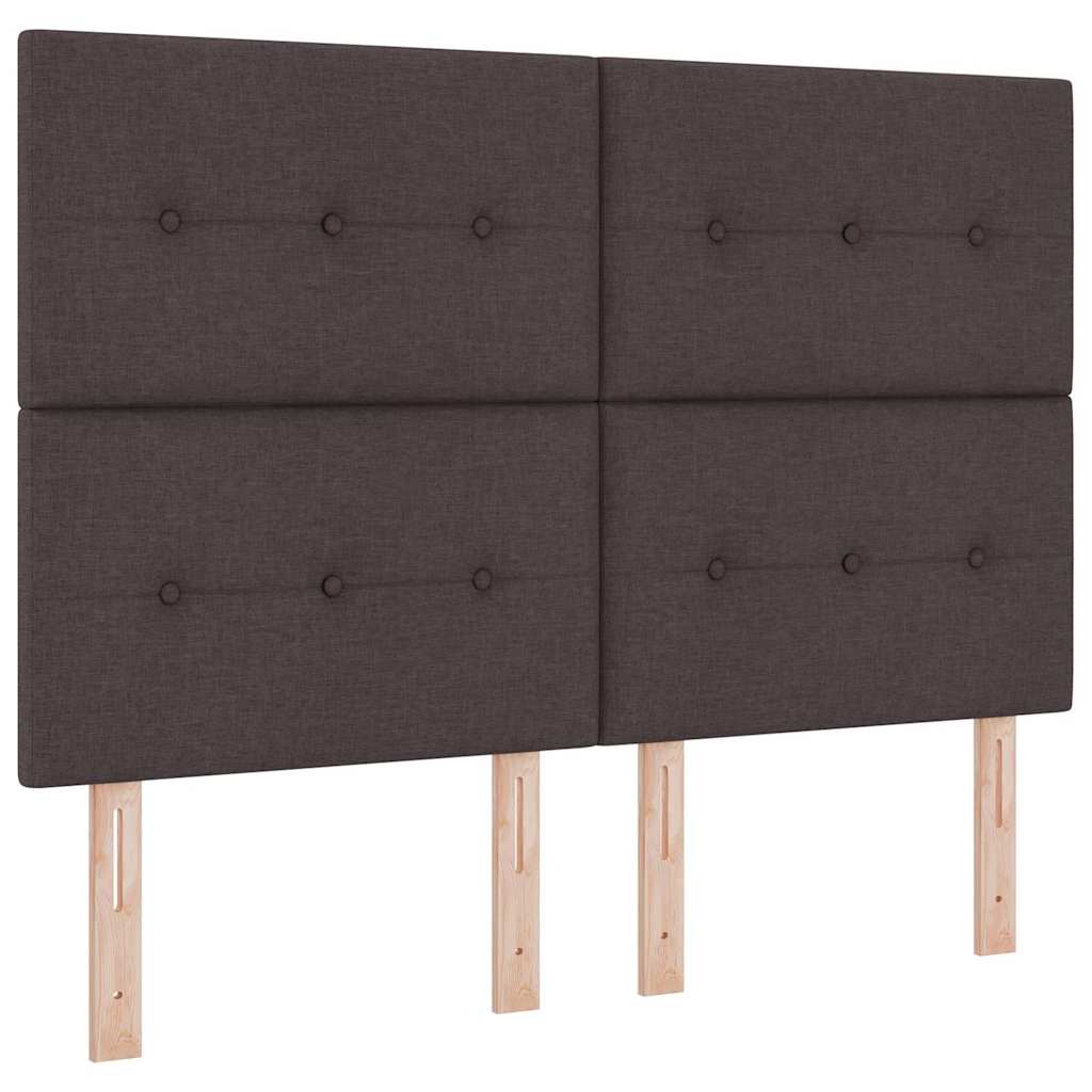 Boxspringbed met hoofdeinde Donkerbruin 140 x 200 cm Stof – afbeelding 6