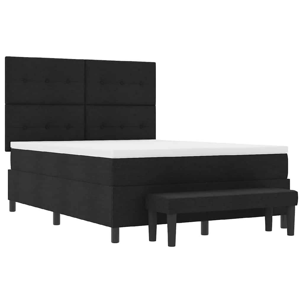 Boxspringbed met hoofdeinde Zwart 160 x 200 cm Stof – afbeelding 7