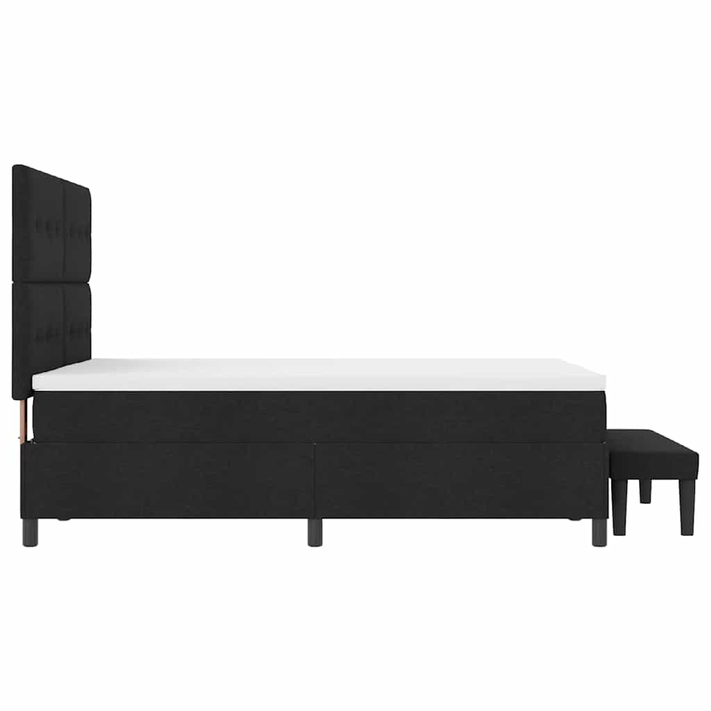 Boxspringbed met hoofdeinde Zwart 160 x 200 cm Stof – afbeelding 9