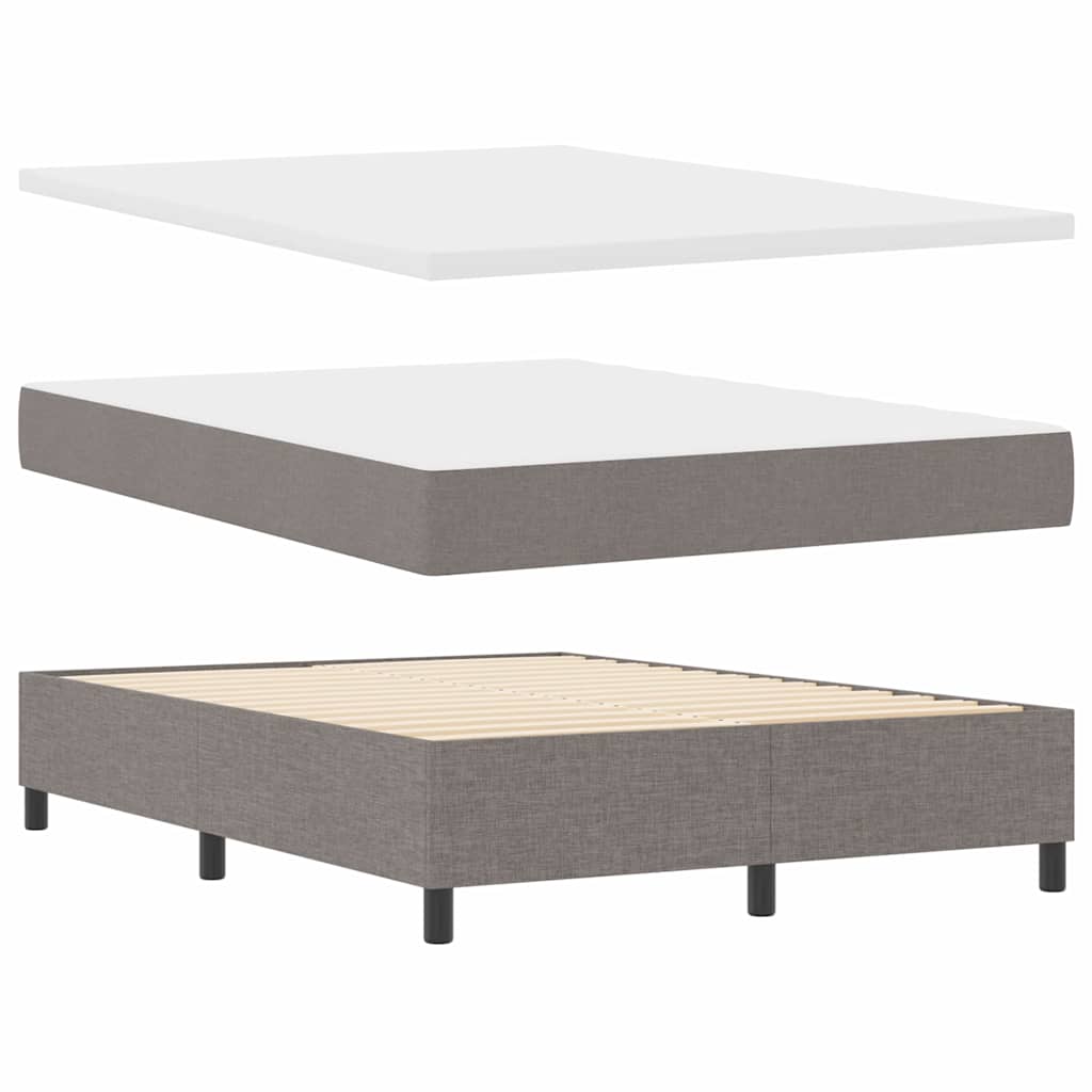 Boxspringbed met hoofdeinde Taupe 160 x 200 cm Stof – afbeelding 4