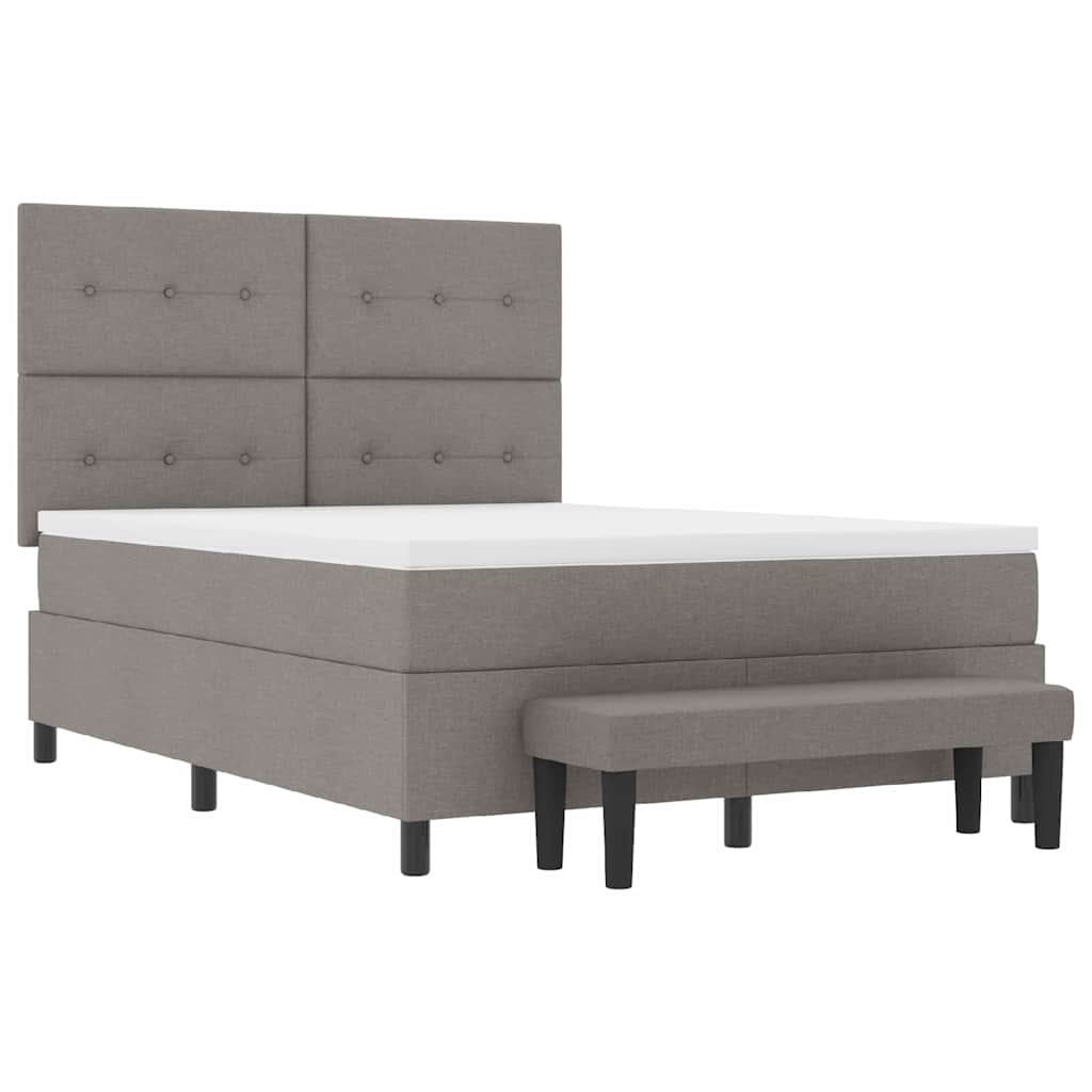 Boxspringbed met hoofdeinde Taupe 160 x 200 cm Stof – afbeelding 7