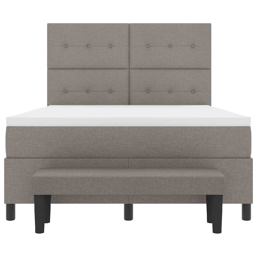 Boxspringbed met hoofdeinde Taupe 160 x 200 cm Stof – afbeelding 8