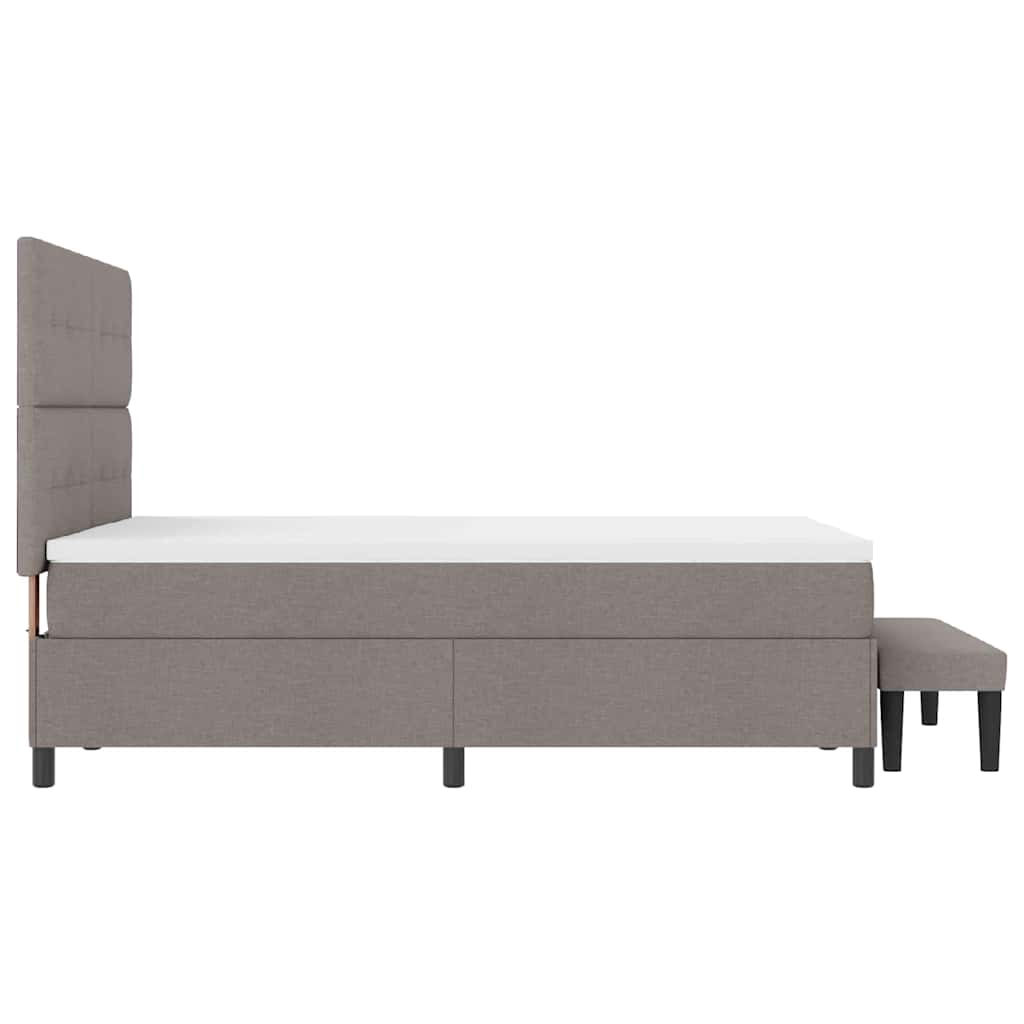 Boxspringbed met hoofdeinde Taupe 160 x 200 cm Stof – afbeelding 9