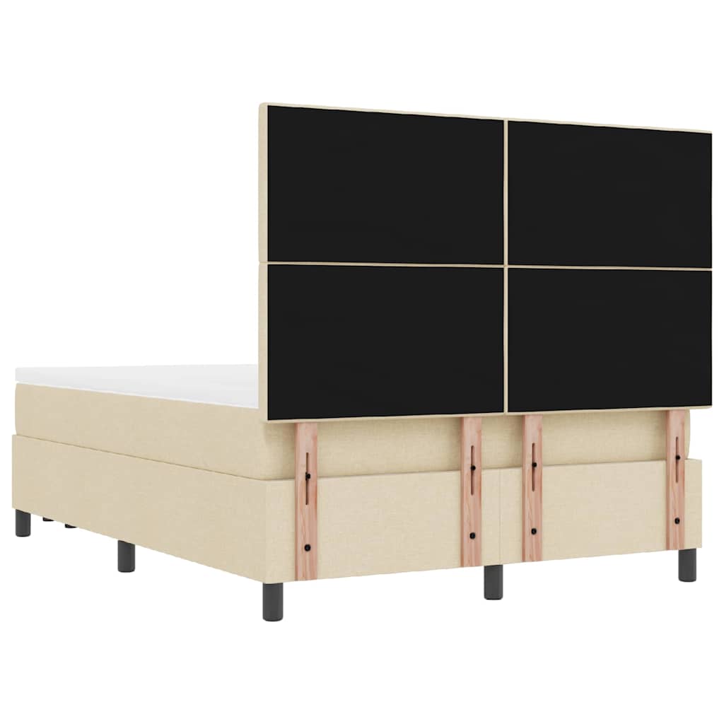 Boxspringbed met hoofdeinde Crème 160 x 200 cm Stof – afbeelding 10