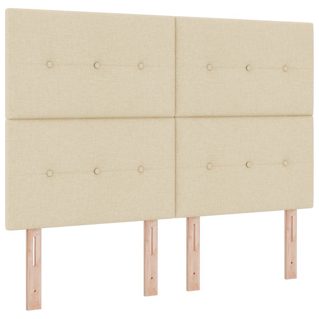 Boxspringbed met hoofdeinde Crème 160 x 200 cm Stof – afbeelding 6