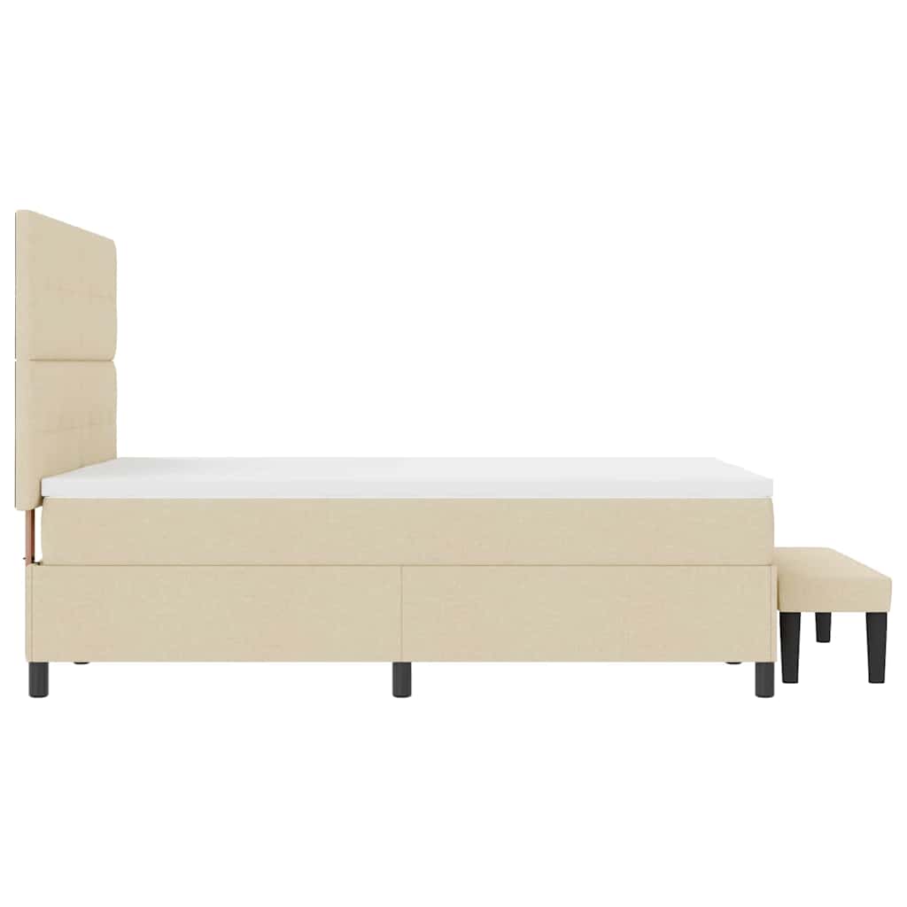 Boxspringbed met hoofdeinde Crème 160 x 200 cm Stof – afbeelding 9