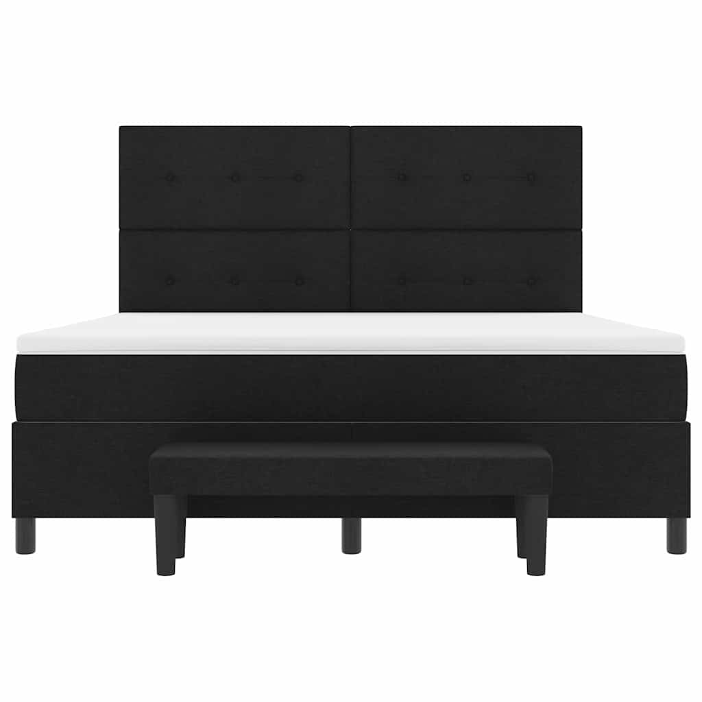 Boxspringbed met hoofdeinde Zwart 180 x 200 cm Stof – afbeelding 8