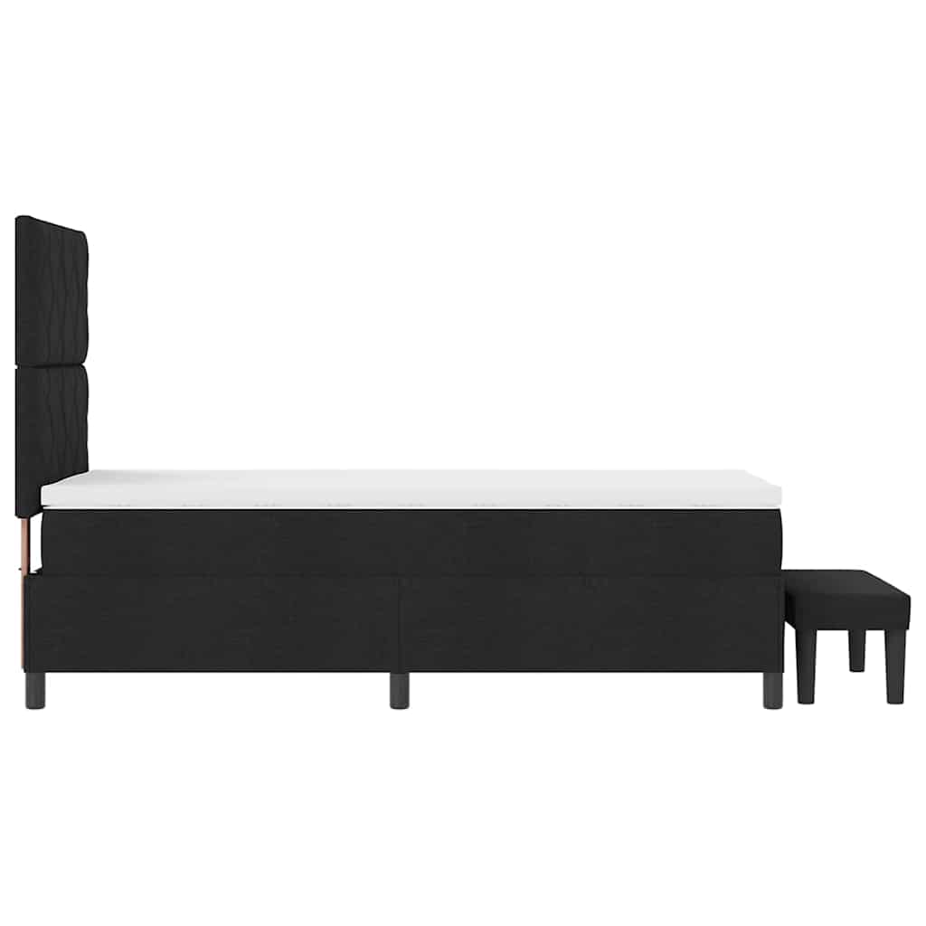 Boxspringbed met hoofdeinde Zwart 100 x 200 cm Stof – afbeelding 9