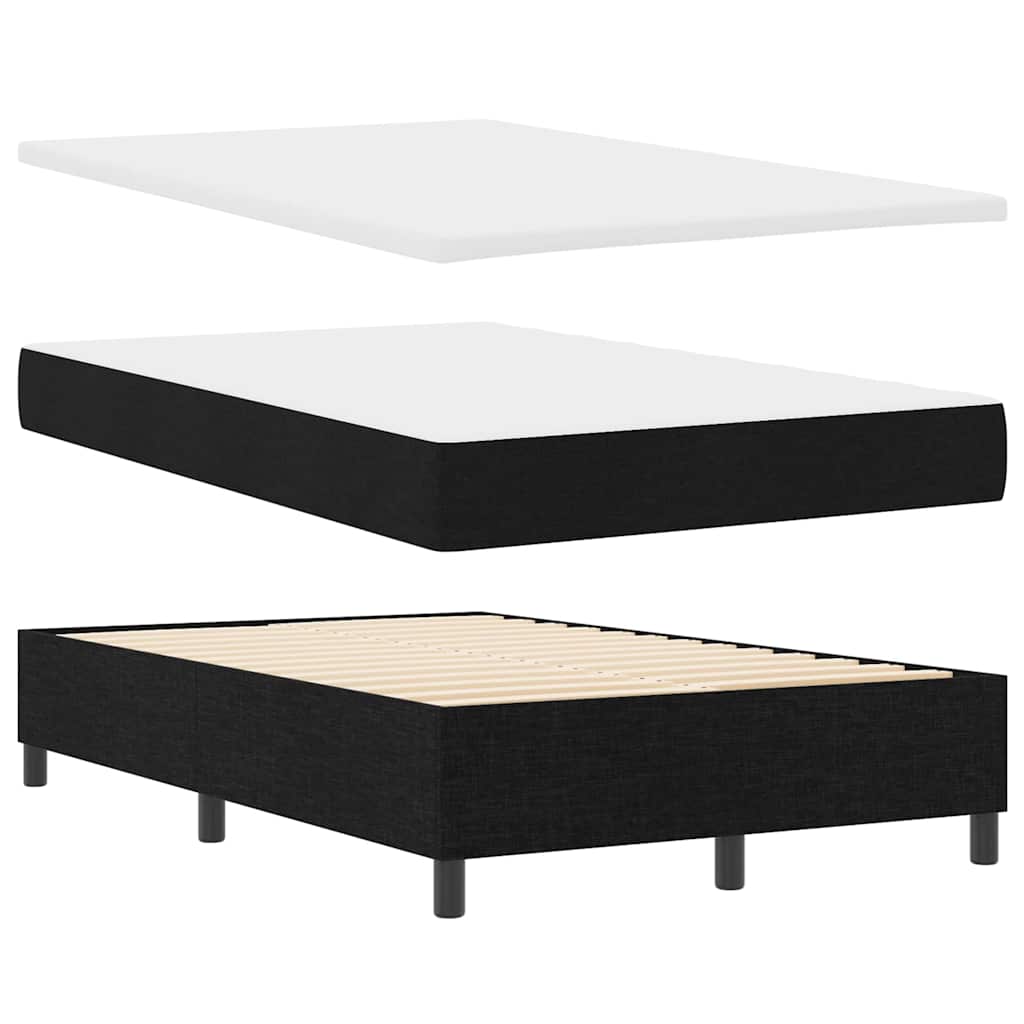 Boxspringbed met hoofdeinde Zwart 120 x 190 cm Stof – afbeelding 4