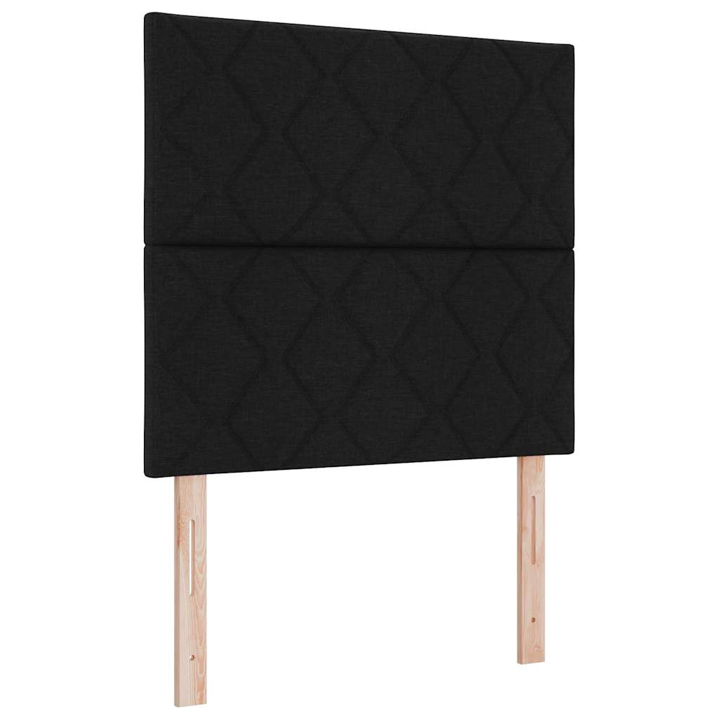Boxspringbed met hoofdeinde Zwart 120 x 200 cm Stof – afbeelding 5