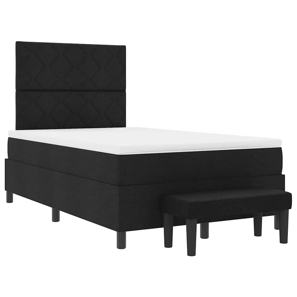 Boxspringbed met hoofdeinde Zwart 120 x 200 cm Stof – afbeelding 7