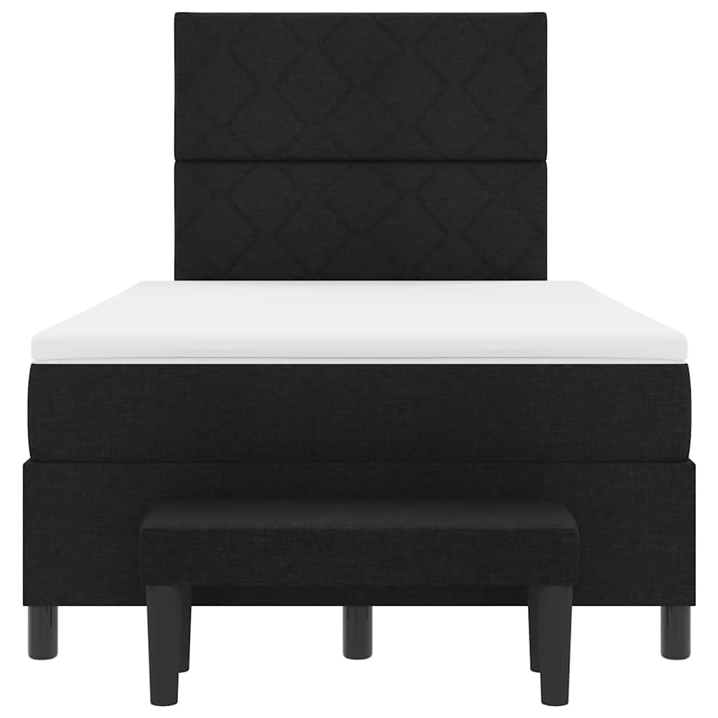 Boxspringbed met hoofdeinde Zwart 120 x 200 cm Stof – afbeelding 8