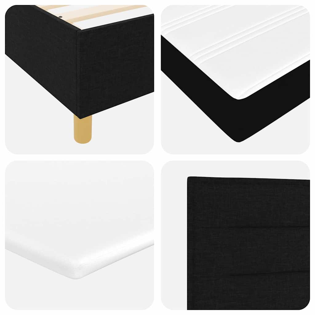 Boxspring bed met hoofdeinde Zwart 190 x 120 cm Stof – afbeelding 11